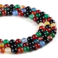 Natural Rainbow Agate Beads Round Approx 1mm Sold Per Approx 15.5 Inch Strand