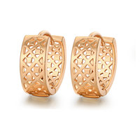 Brass Huggie Hoop Earring real gold plated nickel lead & cadmium free Sold By Pair