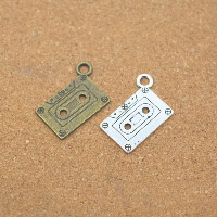 Zinklegering Tool Hangers, Zinc Alloy, cassette, plated, meer kleuren voor de keuze, nikkel, lood en cadmium vrij, 23x16x1mm, Gat:Ca 1.5mm, 50pC's/Lot, Verkocht door Lot