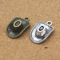 Zinc Alloy Hat pendentifs, alliage de zinc, chapeau, Placage, plus de couleurs à choisir, protéger l'environnement, sans nickel, plomb et cadmium, 22x13x6mm, Trou:Environ 1.5mm, 50PC/lot, Vendu par lot