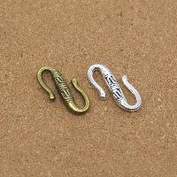 Zinklegierung S-Verschluss, plattiert, keine, frei von Nickel, Blei & Kadmium, 12x22x4mm, 50PCs/Menge, verkauft von Menge