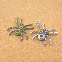 Zinc Alloy Animal Pendants Spider plated nickel lead & cadmium free Approx 1.5mm Sold By Lot