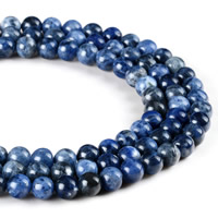 Sodalite Pärlor, Soda, Rund, olika storlek för val, Hål:Ca 1mm, Såld Per Ca 15 inch Strand