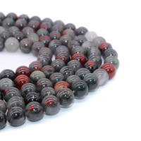 afrikansk Blood Bead, Rund, naturlig, olika storlek för val, Hål:Ca 1mm, Såld Per Ca 15 inch Strand