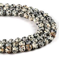 Natural Dalmatian Beads Round Approx 1mm Sold Per Approx 15 Inch Strand