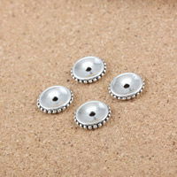 Zinc Alloy Spacer Kralen, Rond plat, antiek zilver plated, nikkel, lood en cadmium vrij, 11x11x2mm, Gat:Ca 1.5mm, 100pC's/Lot, Verkocht door Lot