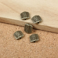 Zink-Aluminium-Anhänger, Zinklegierung, Quadrat, antike Bronzefarbe plattiert, frei von Nickel, Blei & Kadmium, 8x9x3mm, 100PCs/Menge, verkauft von Menge