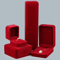 Velvet Jewelry Set Box Velveteen with Glue Film Sold By PC