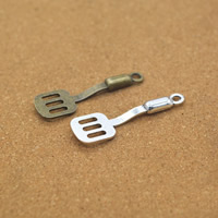 Μενταγιόν Zinc Alloy Tool, Κράμα ψευδάργυρου, Φτυάρι, επιχρυσωμένο, περισσότερα χρώματα για την επιλογή, νικέλιο, μόλυβδο και κάδμιο ελεύθεροι, 12x40x4mm, Τρύπα:Περίπου 1.5mm, 100PCs/Παρτίδα, Sold Με Παρτίδα