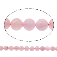 Prirodna ruža kvarca kuglice, Rose Quartz, Krug, prirodan, različite veličine za izbor, Rupa:Približno 1mm, Prodano Per Približno 15 inčni Strand