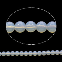 Zee Opaal Kralen, Sea Opal, Ronde, verschillende grootte voor keus, Gat:Ca 1mm, Per verkocht Ca 16 inch Strand