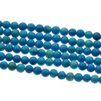 Türkiz gyöngyök, Festett Turquoise, Kerek, 3mm, Lyuk:Kb 1mm, Kb 133PC-k/Strand, Naponta eladott Kb 16 inch Strand