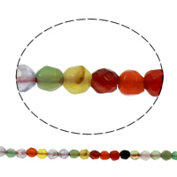 Smíšené Gemstone Korálky, Drahokam, Kolo, přírodní, tváří, 4mm, Otvor:Cca 1mm, Cca 92PC/Strand, Prodáno za Cca 15 inch Strand