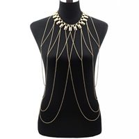 Zinc Alloy Body Chain with 1.5Inch extender chain gold color plated oval chain & for woman nickel lead & cadmium free Sold Per Approx 15.5 Inch Strand