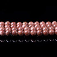 Goldstone Helmet, Pyöreä, 4mm, Reikä:N. 1mm, N. 90PC/Strand, Myyty Per N. 15 tuuma Strand