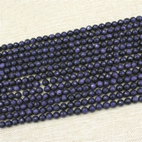 Blue Goldstone Kraal, Ronde, synthetisch, verschillende grootte voor keus, Lengte Ca 15 inch, Ca 3strengen/Bag, Verkocht door Bag