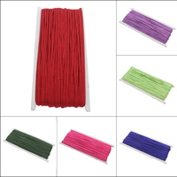 Nylon Koord, Polyester, met Papier, meer kleuren voor de keuze, 3x1.5mm, 10pC's/Lot, Ca 30m/PC, Verkocht door Lot