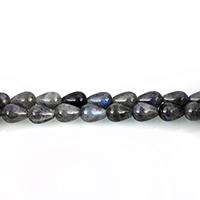 Labradorit Bead, Teardrop, 14x10x10mm, Hole:Ca. 1mm, Ca. 28pc'er/Strand, Solgt Per Ca. 15.5 inch Strand