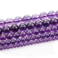 Natürliche Amethyst Perlen, rund, Februar Birthstone & verschiedene Größen vorhanden, verkauft per ca. 15 ZollInch Strang