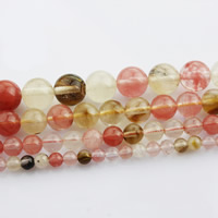 Vattenmelon Bead, Rund, olika storlek för val, Såld Per Ca 15 inch Strand