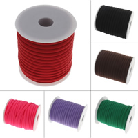 Fashion Cord smykker, mælk Silk, med plast spole, flere farver til valg, 5mm, Ca. 20Yard/Spool, Solgt af Spool