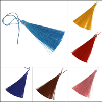 Dekorative Tassel, Polyester, med Vrang, flere farver til valg, 10x100mm, 100pc'er/Bag, Solgt af Bag