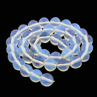 Zee Opaal Kralen, Sea Opal, Ronde, verschillende grootte voor keus, Gat:Ca 1mm, Per verkocht Ca 15 inch Strand