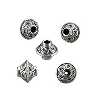 Zinc Alloy šperky Korálky, Zinek, starožitné barva postříbřená, nikl, olovo a kadmium zdarma, 6x7x7mm, Otvor:Cca 1.2mm, 500PC/Lot, Prodáno By Lot