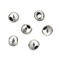 Zink Legierung Perlen Schmuck, Zinklegierung, Trommel, antik silberfarben plattiert, frei von Nickel, Blei & Kadmium, 3x3.50x3.50mm, Bohrung:ca. 1.2mm, 800PCs/Menge, verkauft von Menge