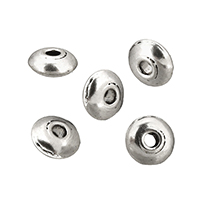 Cink legura nakit perle, Cink Alloy, starinski srebrne boje pozlaćen, nikal, olovo i kadmij besplatno, 5x2mm, Rupa:Približno 1mm, 1000računala/Lot, Prodano By Lot