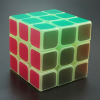 Magia Rubik Velocità Puzzle Cubi Giocattoli, plastica, Cubo, con modello lettera, multi-colore, 57x57x57mm, Venduto da PC