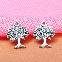 Tree Of Life Pendants Zinc Alloy antique silver color plated lead & cadmium free Approx 1-1.5mm Sold By Bag