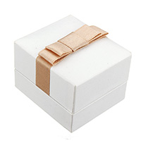 PU Enkel ring box, med Satin Ribbon & Velveteen, Rektangel, 47x53x42mm, 30PC/Bag, Säljs av Bag