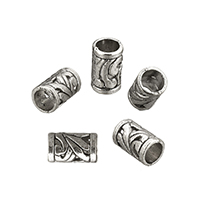 Zink Legierung Europa Perlen, Zinklegierung, Zylinder, antik silberfarben plattiert, ohne troll & hohl, frei von Nickel, Blei & Kadmium, 11.50x7x7mm, Bohrung:ca. 5mm, 200PCs/Menge, verkauft von Menge