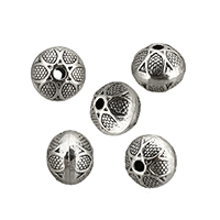 Zink Alloy Smycken Pärlor, Rondelle, antik silver pläterad, nickel, bly och kadmium gratis, 8x9x9mm, Hål:Ca 1.5mm, 100PC/Lot, Säljs av Lot