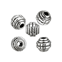 Zinc Alloy Jewelry Beads Drum antique silver color plated nickel lead & cadmium free Approx 2mm Sold By Lot