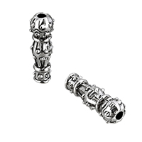 Zinc Alloy šperky Korálky, Zinek, starožitné barva postříbřená, nikl, olovo a kadmium zdarma, 22x7x7mm, Otvor:Cca 2mm, 100PC/Lot, Prodáno By Lot