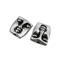 Cink legura nakit perle, Cink Alloy, starinski srebrne boje pozlaćen, nikal, olovo i kadmij besplatno, 10x12x6mm, Rupa:Približno 1.3mm, 100računala/Lot, Prodano By Lot