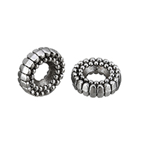 Zink Alloy Smycken Pärlor, Donut, antik silver pläterad, nickel, bly och kadmium gratis, 3x10x10mm, Hål:Ca 3.5mm, 200PC/Lot, Säljs av Lot