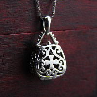 Thailand Sterling Silver Pendants Lock hollow Approx Sold By PC