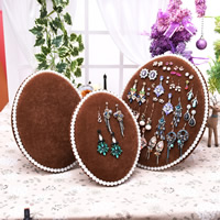 Velvet Earring Display Velveteen with Plastic Pearl nickel lead & cadmium free Sold By PC