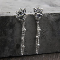 Ταϊλάνδη Sterling Silver Drop Σκουλαρίκια, Παγώνι, για τη γυναίκα, 11x17mm, 45mm, Sold Με Ζεύγος