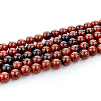 Natural Mahogany Obsidian Beads Round Approx 1mm Sold Per Approx 15 Inch Strand