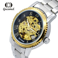 Guccamel® Fir Jewelry Watch, Sinc Alloy, le Gloine, plátáilte, do fear, dathanna níos mó le haghaidh rogha, nicil, luaidhe & caidmiam saor in aisce, 40.5x14mm, Fad Thart 7 Inse, Díolta De réir PC