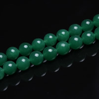 aventurine vert goutte, Rond, normes différentes pour le choix, Trou:Environ 1mm, Vendu par Environ 15 pouce brin