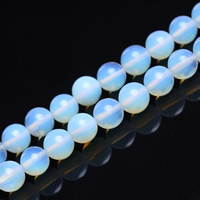 Zee Opaal Kralen, Sea Opal, Ronde, natuurlijk, verschillende grootte voor keus, Gat:Ca 1mm, Per verkocht Ca 15 inch Strand