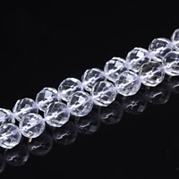 Clear Quartz Bead, Runde, naturlig, forskellig størrelse for valg & facetteret, Hole:Ca. 1mm, Solgt Per Ca. 15 inch Strand