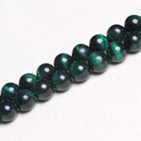 olho de tigre grânulos, miçangas, Roda, tamanho diferente para a escolha, verde, Buraco:Aprox 1mm, vendido para Aprox 15 inchaltura Strand