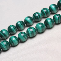 Malachite Pärlor, Malakit, Rund, naturlig, olika storlek för val, Hål:Ca 1mm, Såld Per Ca 15 inch Strand