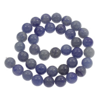 aventurine bleue goutte, Rond, normes différentes pour le choix, Trou:Environ 1mm, Vendu par Environ 15 pouce brin